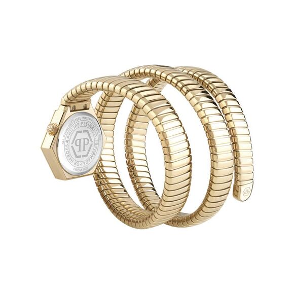Philipp Plein $nake Hexagon Crystal Watch Gold Womens